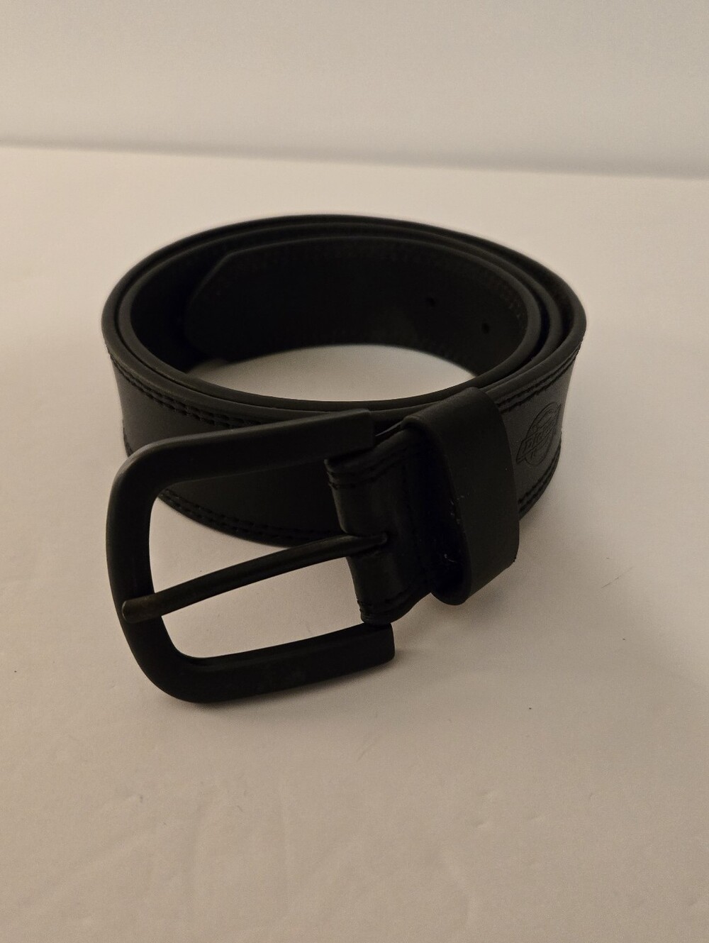 Dickies Mens Black Leather Belt 1.5" wide Size 34 Black Buckle